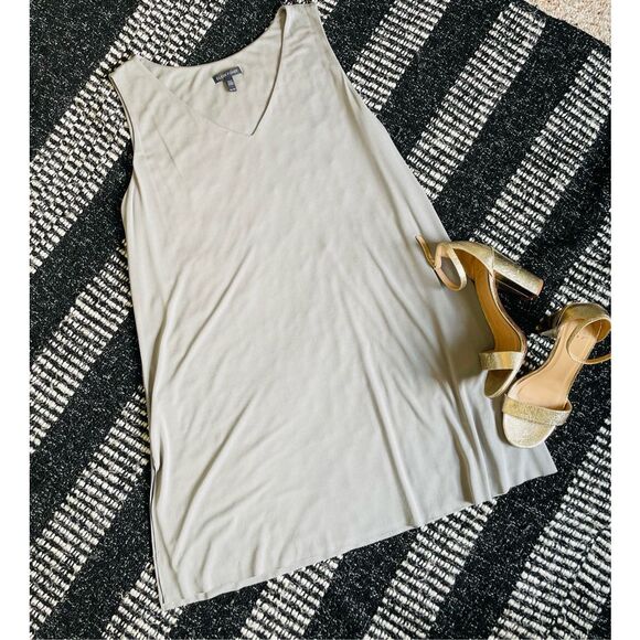 Eileen Fisher Double Layered Silk Sleeveless Tunic/Dress - Picture 1 of 8